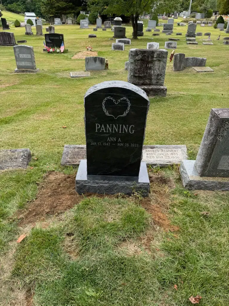 Granite Upright Headstone hand-carved by Granite Upright Memorials in NJ — image 2
