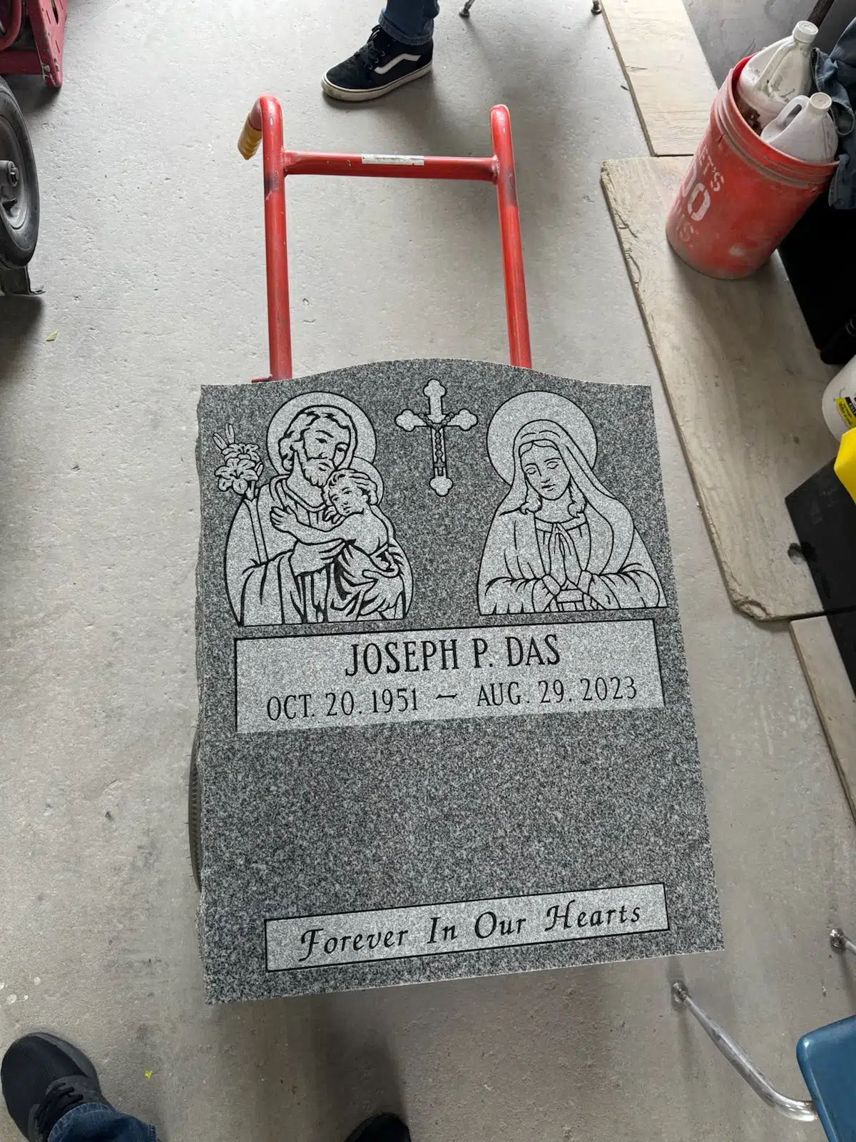 Granite Upright Headstone hand-carved by Granite Upright Memorials in NJ — image 8