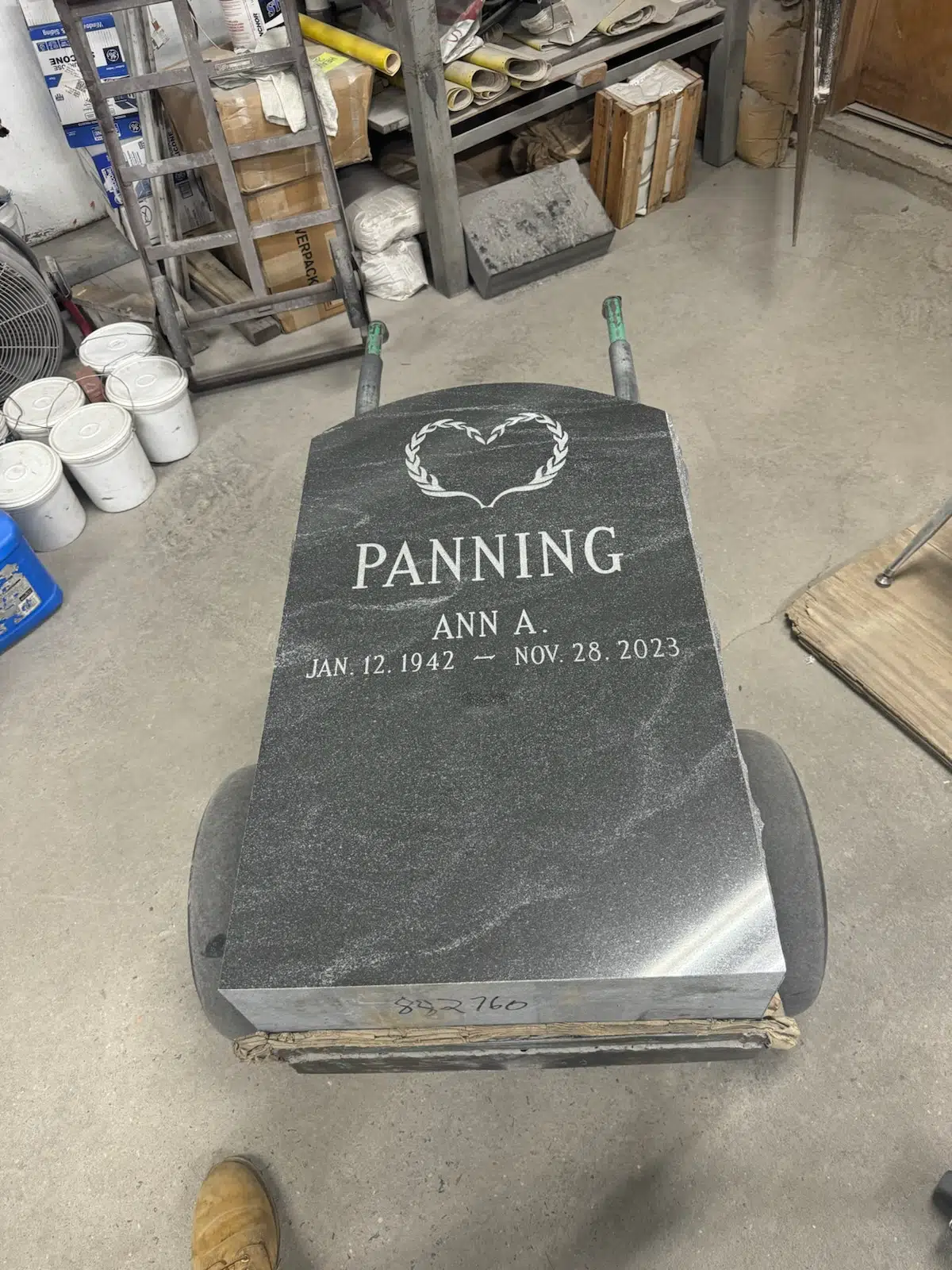 Granite Upright Headstone hand-carved by Granite Upright Memorials in NJ — image 9